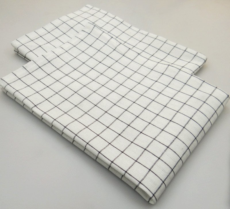 Line and Checkered Style Tea Towel Napkin for Kitchen