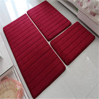 Memory Foam Floor Mat Seat Cushion Bath Mat 3-piece Set