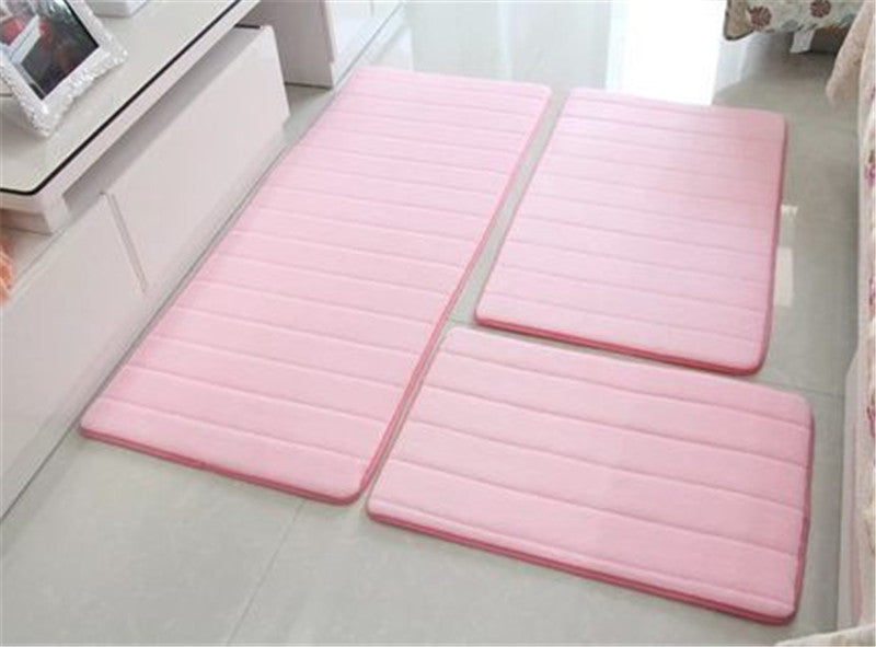 Memory Foam Floor Mat Seat Cushion Bath Mat 3-piece Set