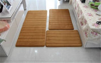 Memory Foam Floor Mat Seat Cushion Bath Mat 3-piece Set