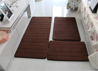 Memory Foam Floor Mat Seat Cushion Bath Mat 3-piece Set