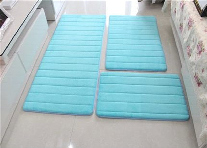 Memory Foam Floor Mat Seat Cushion Bath Mat 3-piece Set