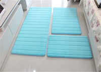 Memory Foam Floor Mat Seat Cushion Bath Mat 3-piece Set