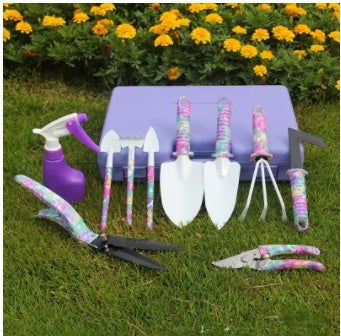 10-Piece Decorated Garden Tools Set