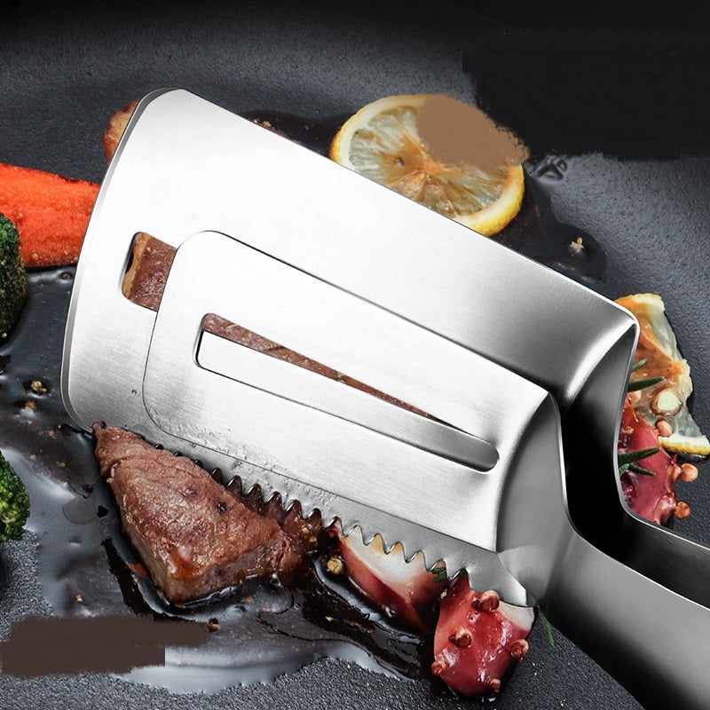 3-in-1 Fried Fish Tongs Thickened Food Tongs Barbecue Tongs Bread Tongs
