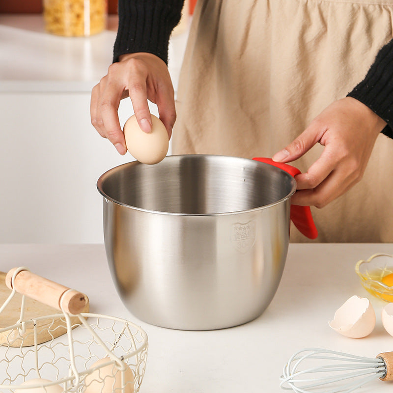 Миска для смешивания яиц и муки из нержавеющей стали