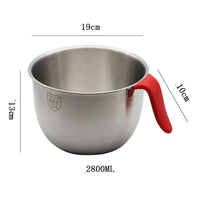 Миска для смешивания яиц и муки из нержавеющей стали