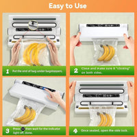 Automatic Vacuum Sealing Machine with Digital Display, Food Preservation