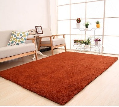 Living Room Rug Area Solid Color Fluffy Soft Home Decor Plush Carpet