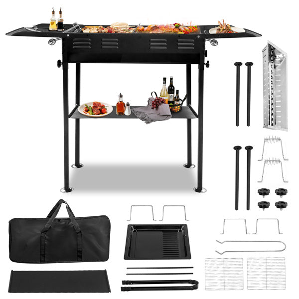 Portable Outdoor Barbecue Grill Stand and Accessories