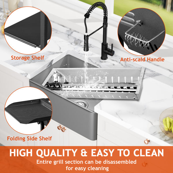 Portable Outdoor Barbecue Grill Stand and Accessories