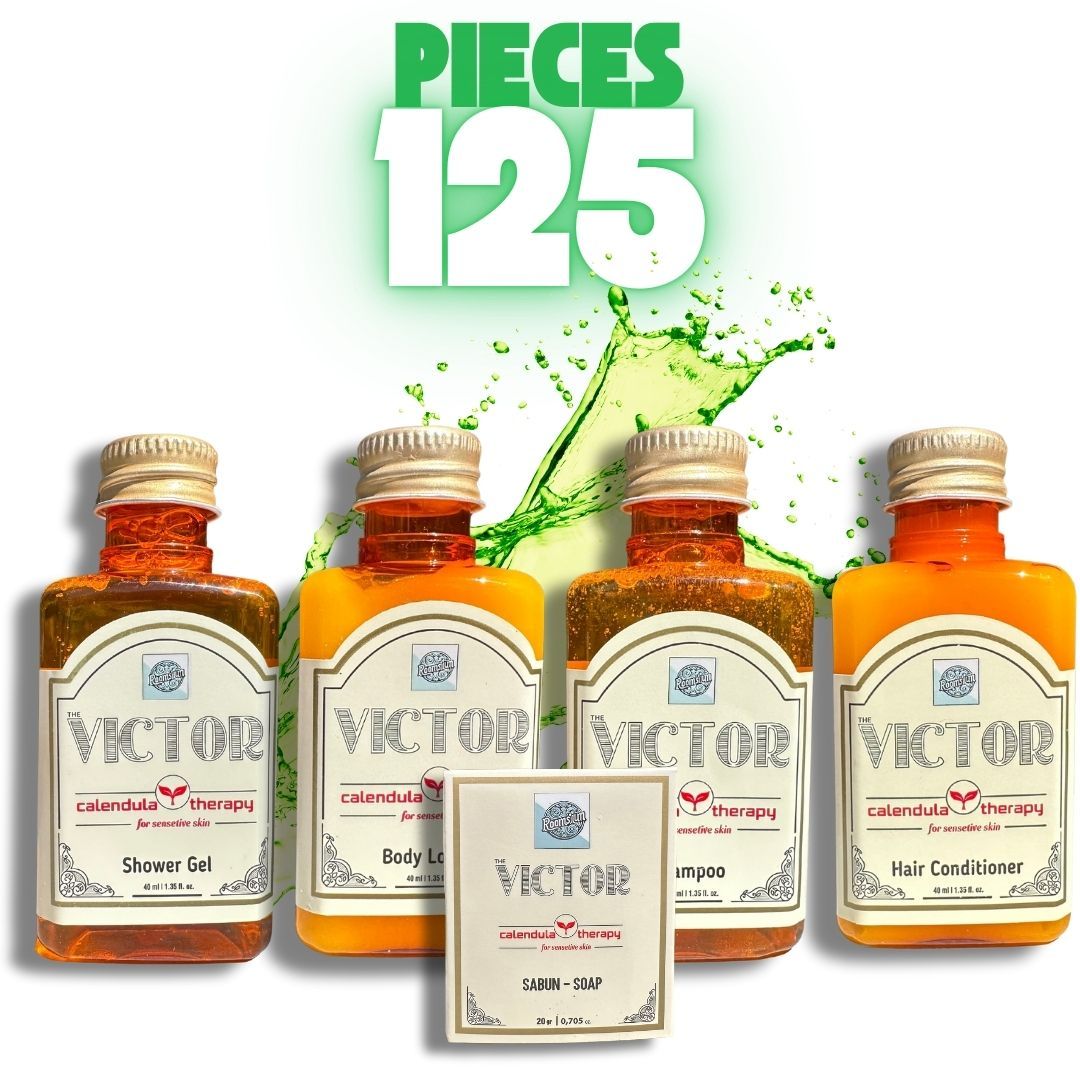 Набор туалетных принадлежностей Roomsium от Victor с ароматом ягод годжи, дорожный размер, 125 предметов, идеально подходит для хозяев, домов, отелей, спа-салонов и сувенирных магазинов