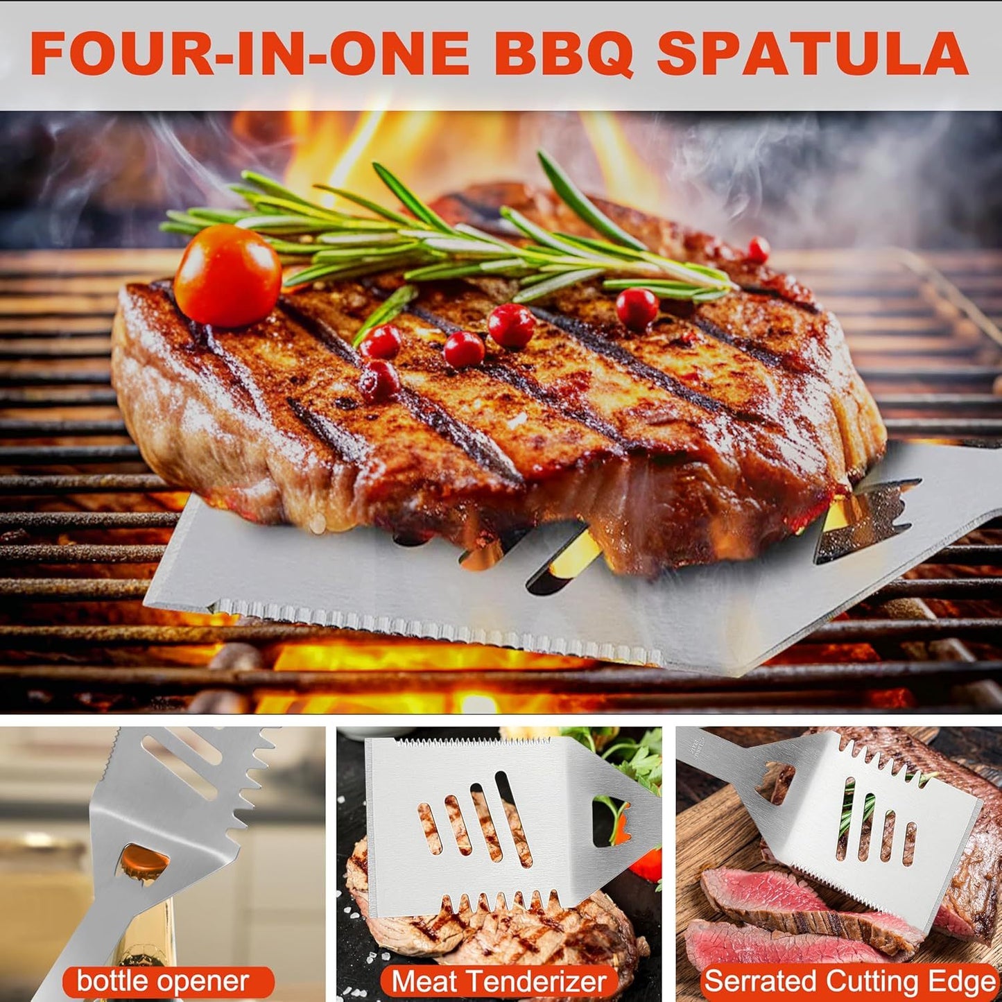 22-piece Stainless Steel Barbecue Grill Accessories For Outdoor Grill