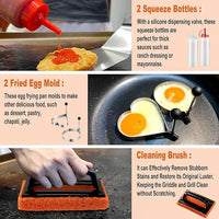 38-piece Griddle Accessories Kit, Professional Grill Tools Set For Outdoor Barbecue, Stainless Steel Griddle Spatula Set with Tongs, Smash Burger Press, Carry Bag, Perfect Grilling Gifts