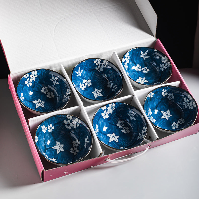 Assorted Design Ceramic Dinnerware Bowl Set