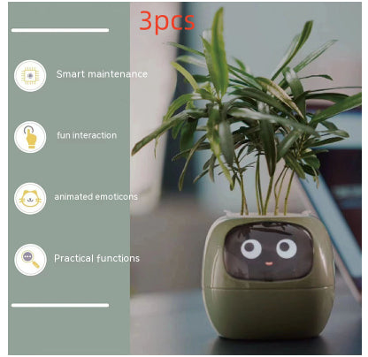 智能花盆，乐趣无穷，超过 49 种丰富表情，7 个智能传感器和 AI 芯片让种植变得轻松有趣。