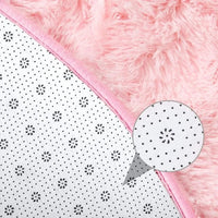 超柔软蓬松圆形毛绒地毯，家居装饰