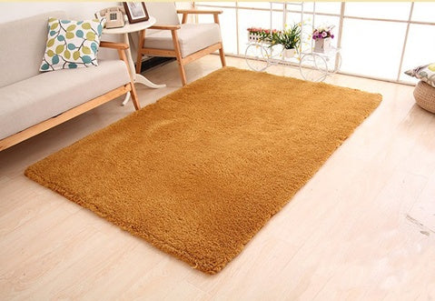 Living Room Rug Area Solid Color Fluffy Soft Home Decor Plush Carpet