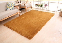 Living Room Rug Area Solid Color Fluffy Soft Home Decor Plush Carpet