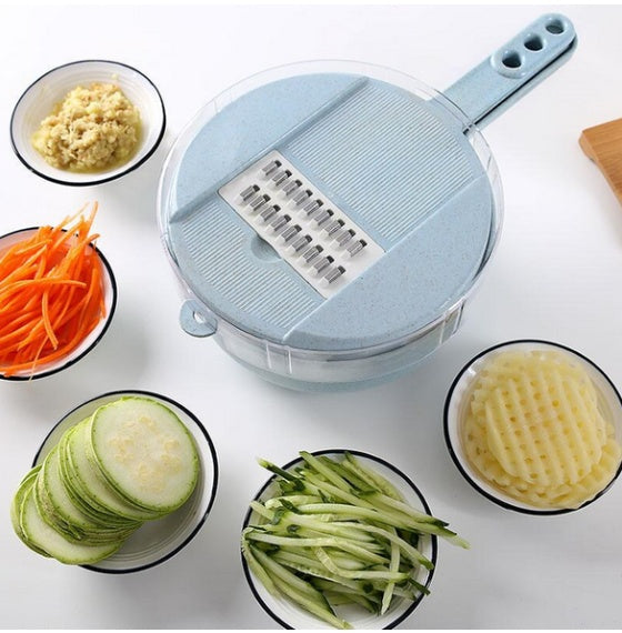 8-in-1 Vegetable Slicer Potato Peeler Carrot Onion Grater with Strainer Vegetable Cutter Kitchen Accessories