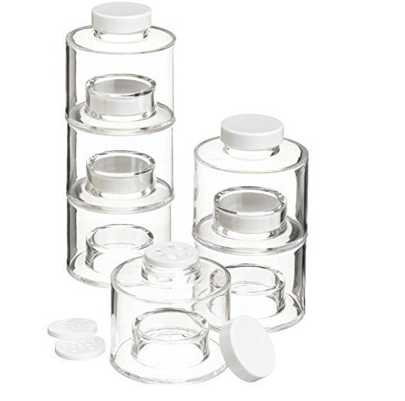 Transparent Stackable Seasoning Container for Herbs and Spices