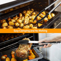 3-piece Set Kitchen Tongs Stainless Steel Food Tongs With Silicon Tips