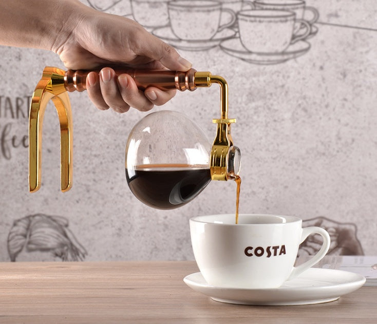 Siphon Vacuum Coffee Maker with Glass Pot