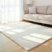 Living Room Rug Area Solid Color Fluffy Soft Home Decor Plush Carpet