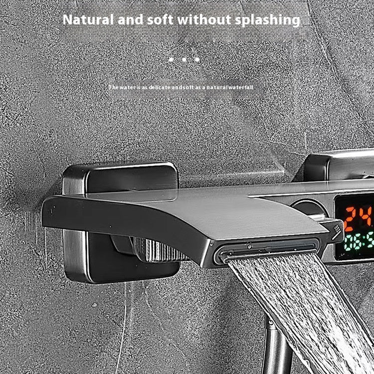 Hot and Cold Shower Head and Faucet Set with Digital Display