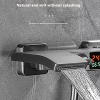 Hot and Cold Shower Head and Faucet Set with Digital Display