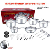 35-piece Stainless Steel Kitchenware Set