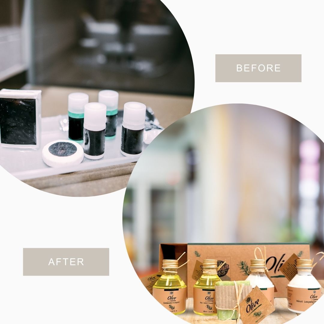 Набор туалетных принадлежностей Roomsium by Victor с ароматом оливы, дорожный, 125 предметов, идеально подходит для аренды жилья на время отпуска, отелей и спа-салонов