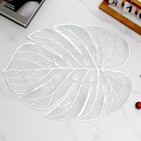Nordic Style Hollow PVC Artificial Monstera Leaf Placemat Mat