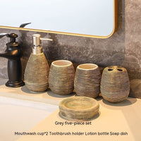 Vintage Style Toiletries Ceramic 5-piece Set