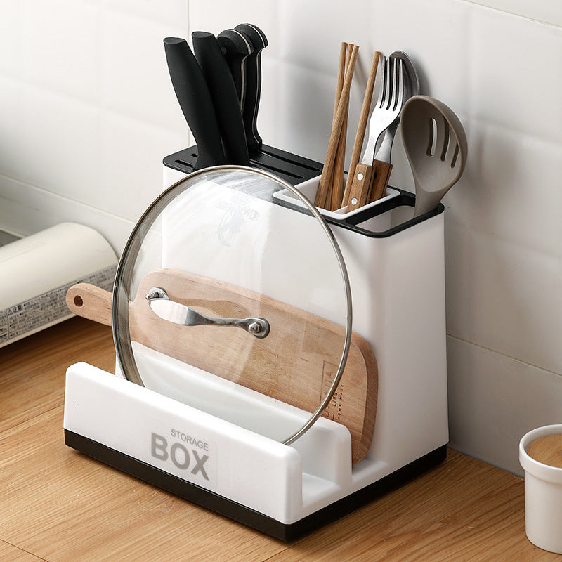 Kitchen Knives, Utensils and Pan Lid Storage and Organizer