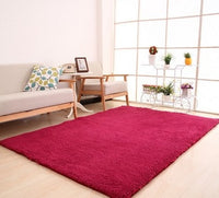 Living Room Rug Area Solid Color Fluffy Soft Home Decor Plush Carpet