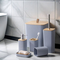 Bathroom Toiletries 6-piece Toilet Brush Toothbrush Cup Soap Set