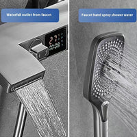Hot and Cold Shower Head and Faucet Set with Digital Display