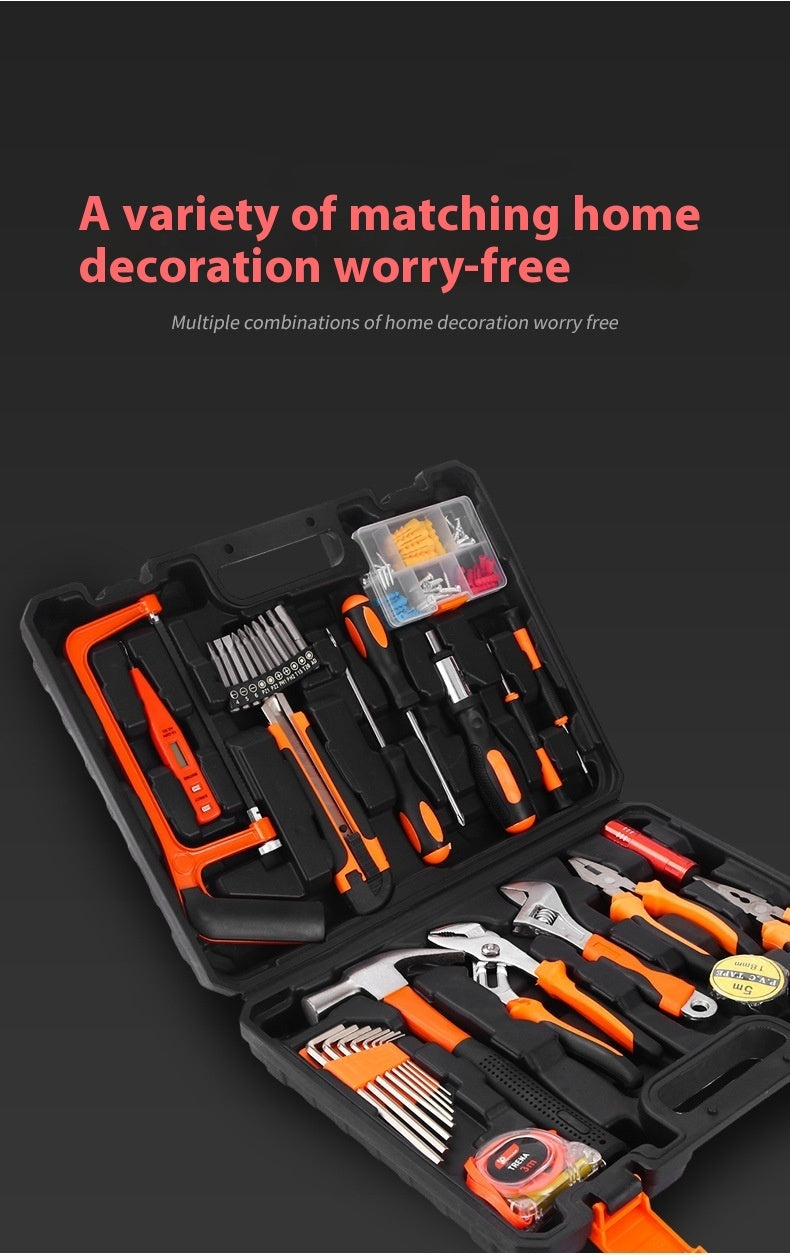 108-piece Carbon Steel Hardware Toolkit for Household