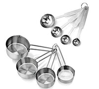 8-piece Measuring Cups and Spoons Baking Tools Bundle
