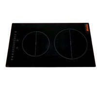 Dual Burner Electric Induction Stove Top, Built-in Magnetic Cooktop 3000W, 9 Heating Level Multifunctional Burner, LED Touch Screen  Child Lock & Over-Temperature Protection
