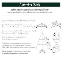 7.5ft Artificial Christmas Tree Pre-Lit with 4,076 Branch Tips & 1,518 Low-Voltage Warm LED Lights