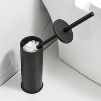 Sleek Design Stainless Steel Toilet Brush Set