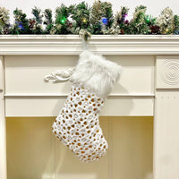 Super Soft Faux Fur Christmas Socks Gift Bag Christmas Decorations