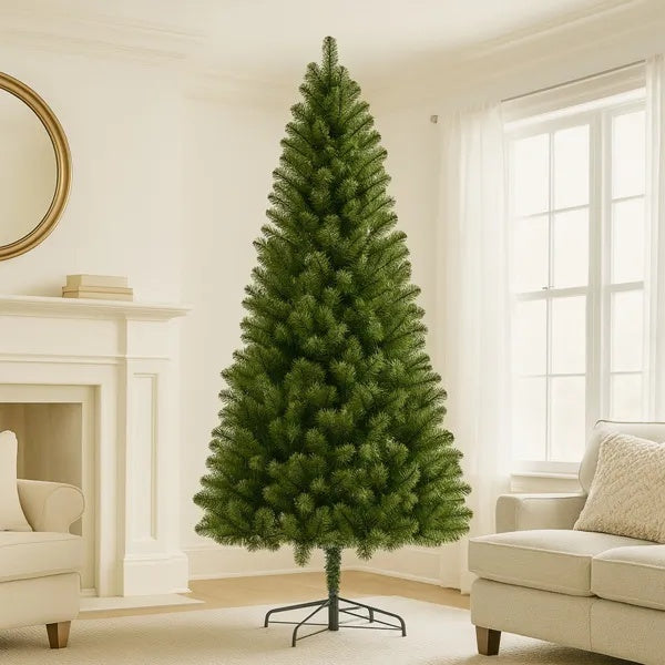 7ft Unlit Artificial Classic Green Christmas Tree for Indoor Home Decoration