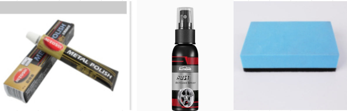 Autosol Metal Polishing Cream and Rust Remover Spray for Hardware