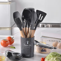 14-Piece BPA Free Silicone Non-stick Kitchen Utensils Set