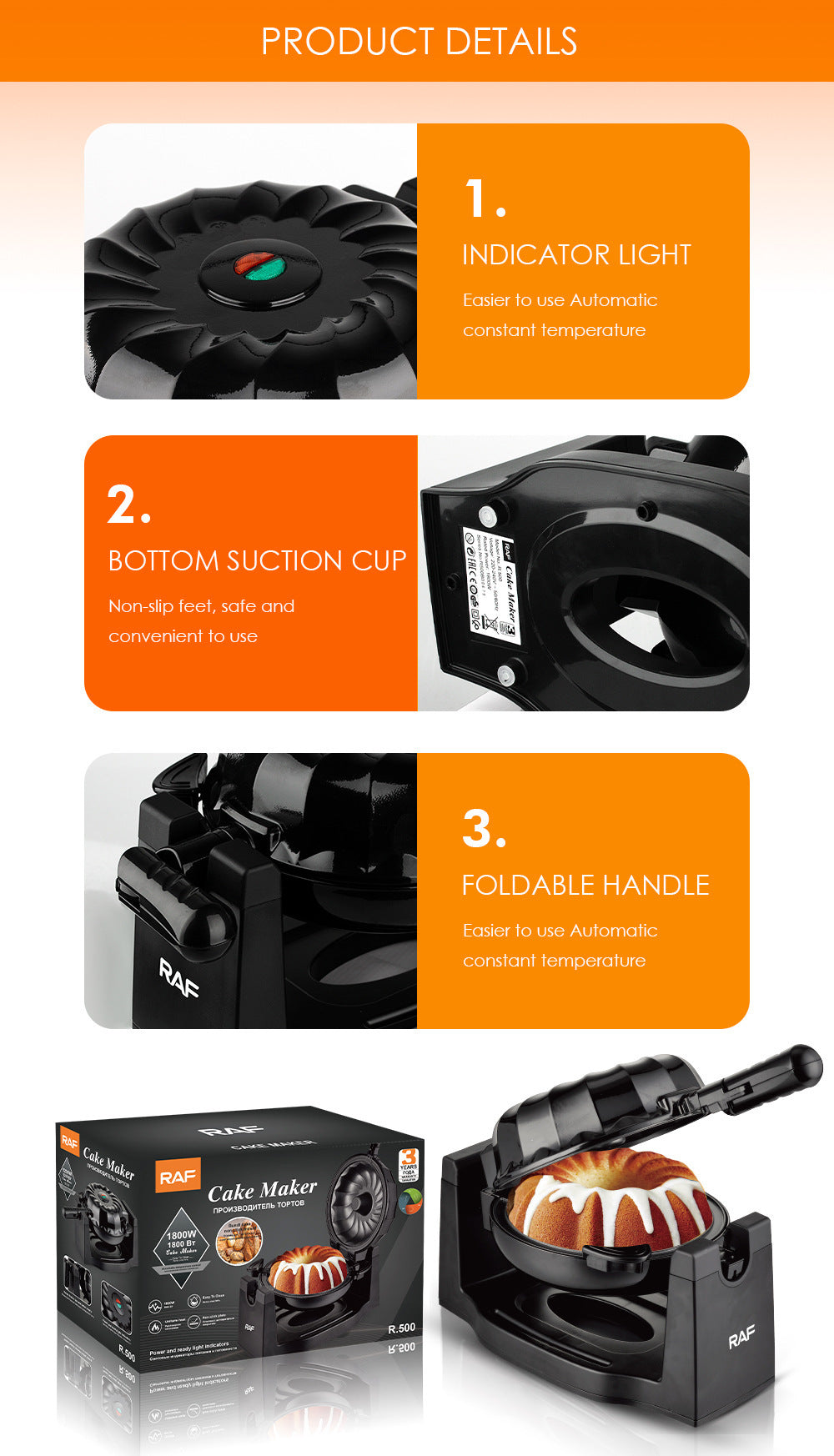 Multifunctional Household Flip Bread, Cake Maker