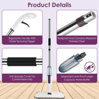 360-degree Rotating Spray Mop For Floor Cleaning with Extended Handle Microfiber Mop Pads for Hardwood, Laminate, Tile, Vinyl Floors