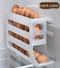 4-Layer Automatic Egg Roller Sliding Egg Storage Tray for Refrigerator